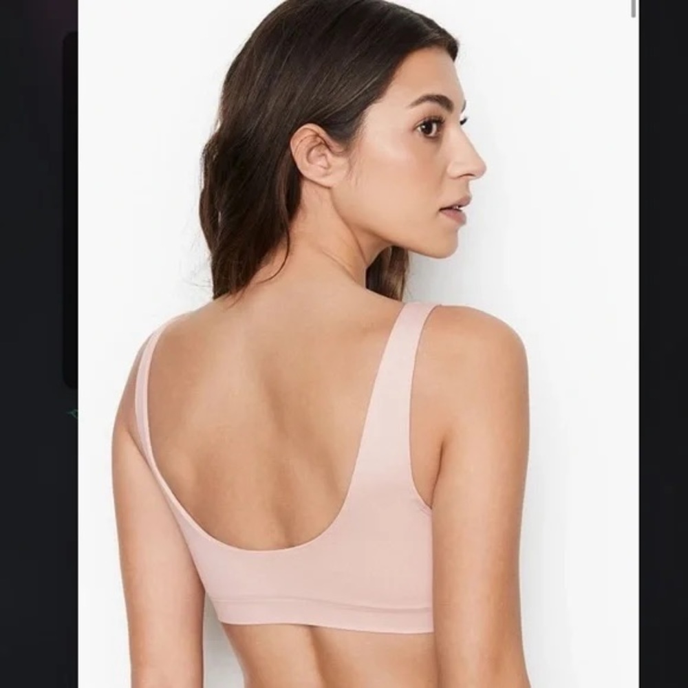 VICTORIA'S SECRET Bralette Comfort Lounge Bra Comfy Light Pink Size Large L Lg - Picture 11 of 12